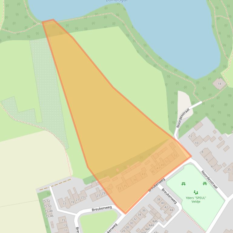 Kaart van postcodegebied 9494RW.