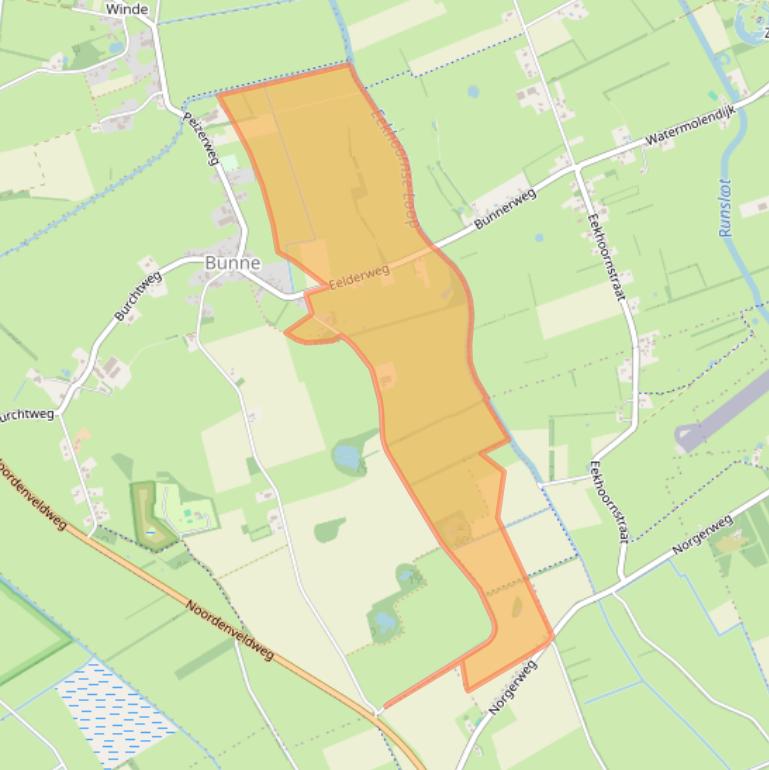 Kaart van postcodegebied 9496TA.