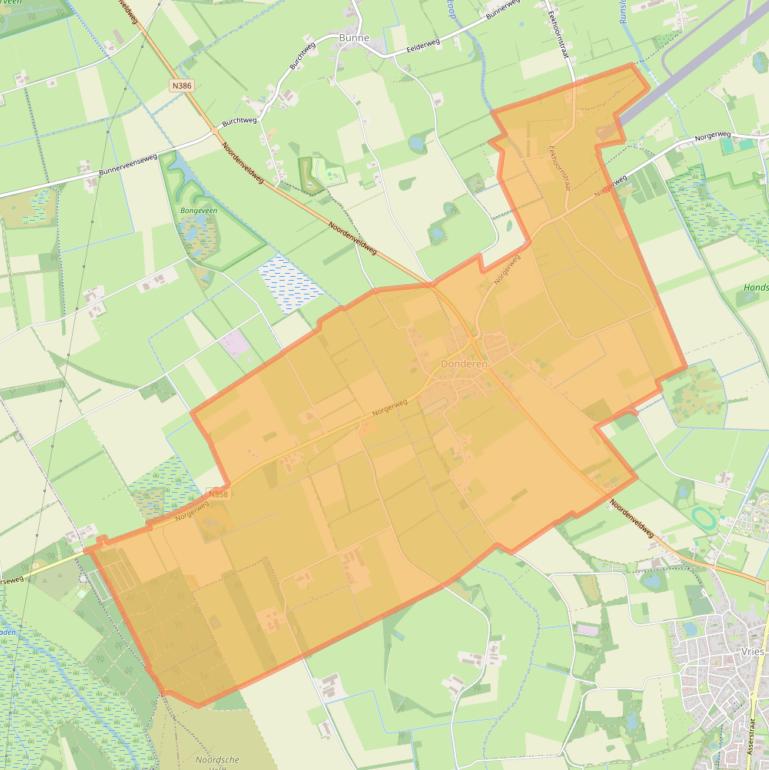 Kaart van postcodegebied 9497.