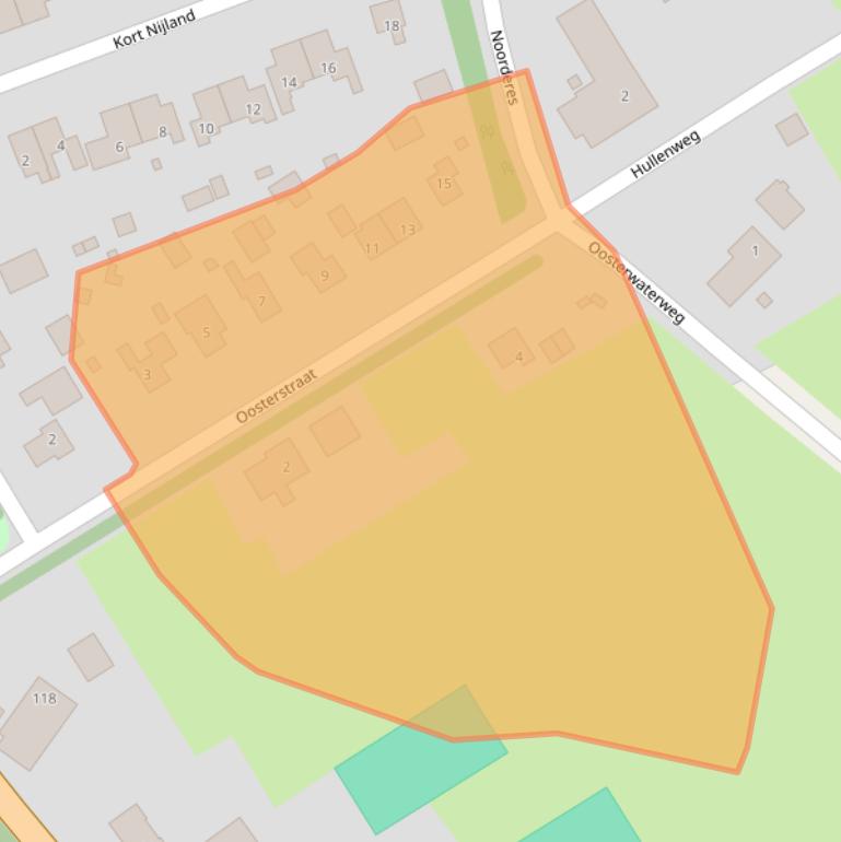 Kaart van postcodegebied 9497PB.