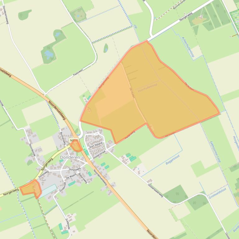 Kaart van postcodegebied 9497PJ.