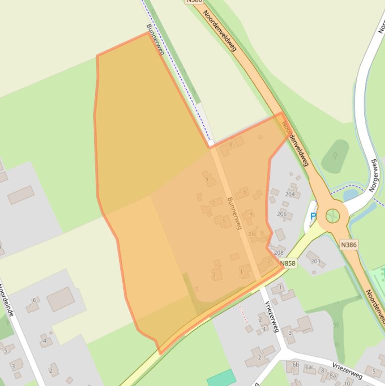 Kaart van postcodegebied 9497PK.