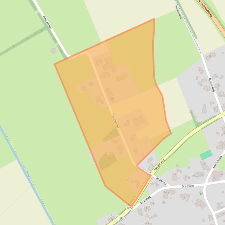 Kaart van postcodegebied 9497PL.