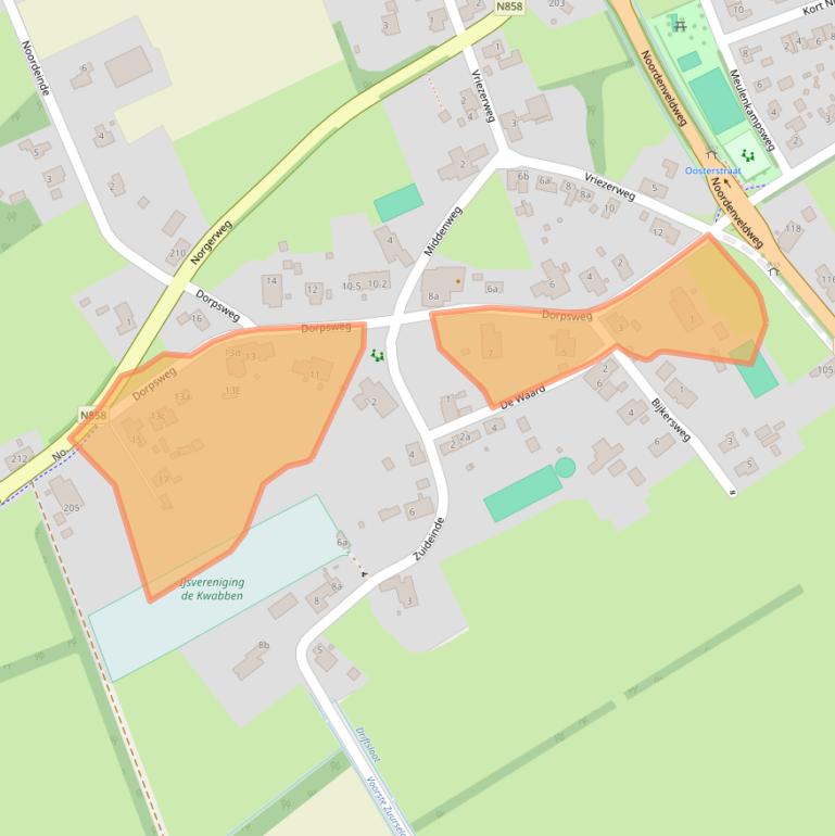 Kaart van postcodegebied 9497PM.