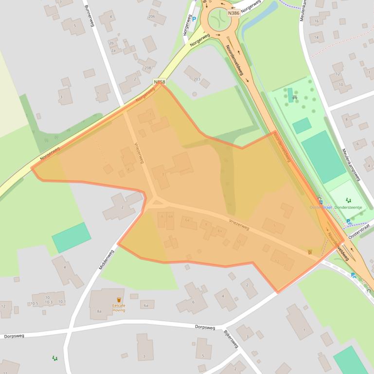 Kaart van postcodegebied 9497PR.