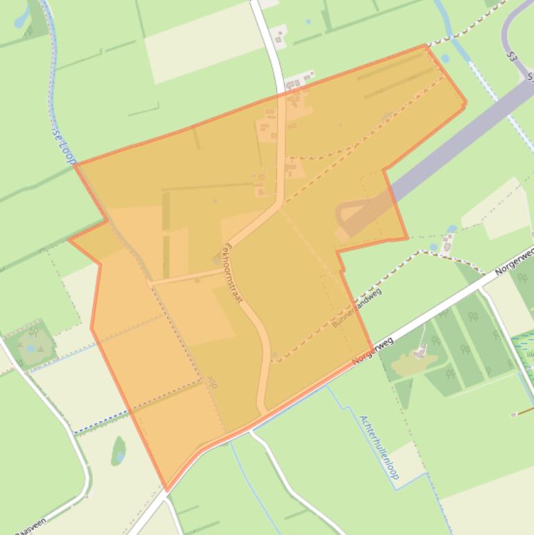 Kaart van postcodegebied 9497TA.