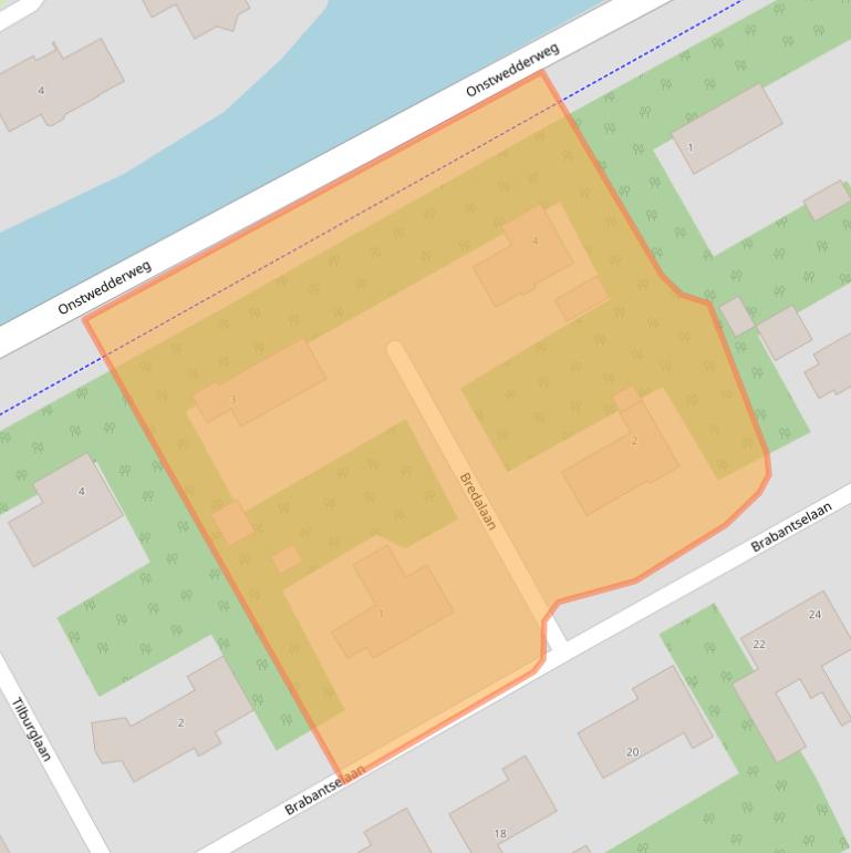 Kaart van postcodegebied 9501AJ.