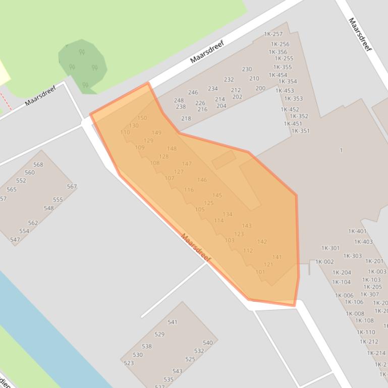 Kaart van postcodegebied 9501AP.