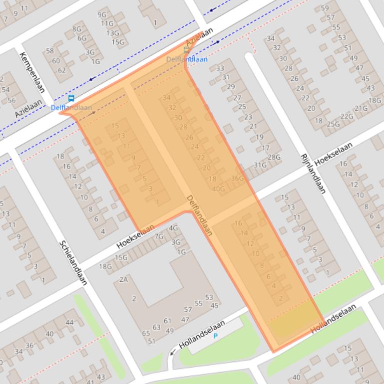 Kaart van postcodegebied 9501BD.