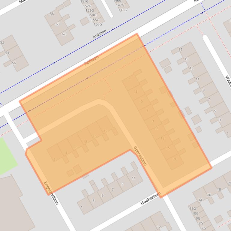 Kaart van postcodegebied 9501BH.