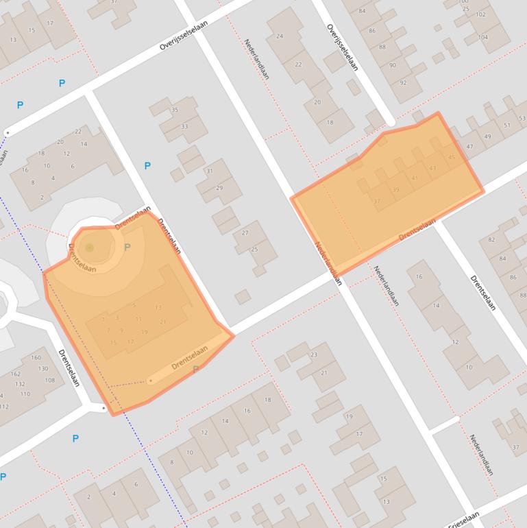 Kaart van postcodegebied 9501BS.