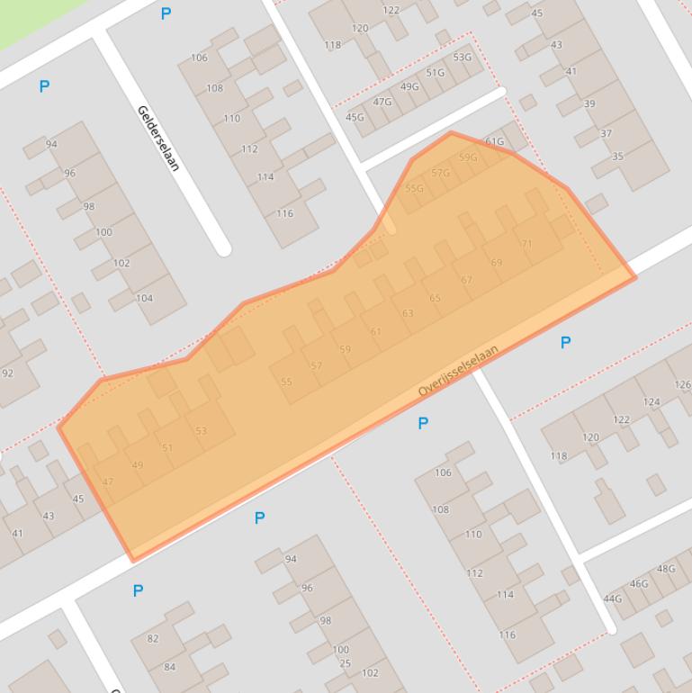 Kaart van postcodegebied 9501CE.