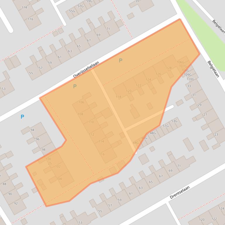 Kaart van postcodegebied 9501CJ.