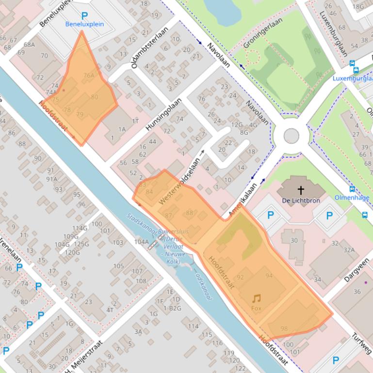 Kaart van postcodegebied 9501CP.