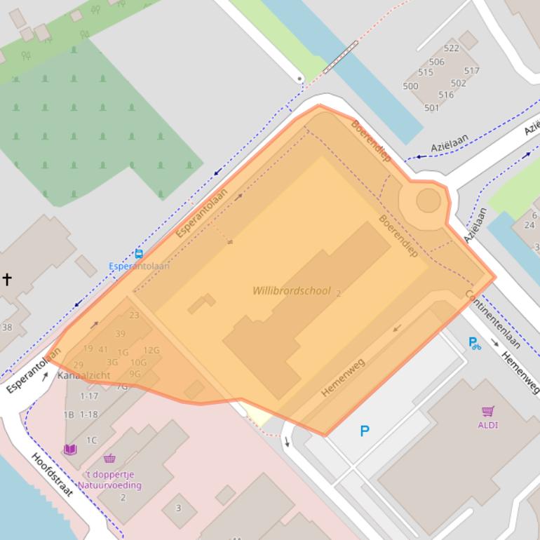 Kaart van postcodegebied 9501CZ.