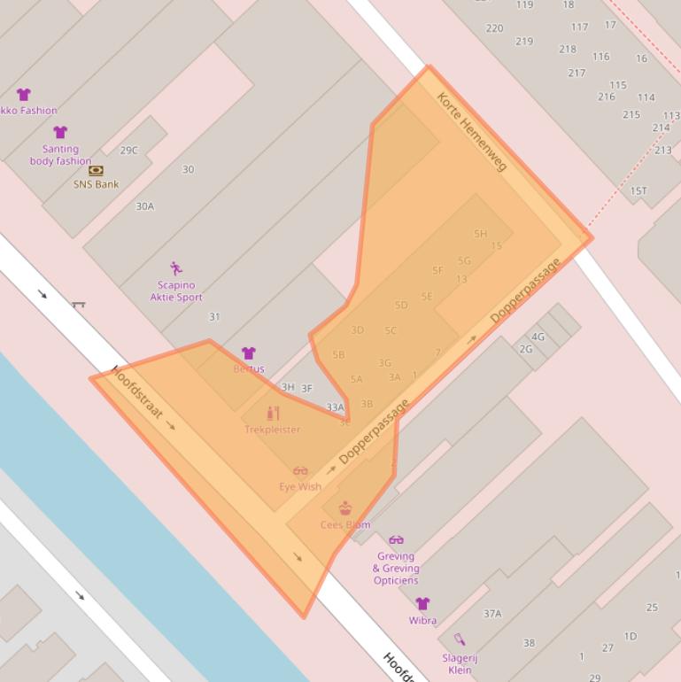 Kaart van postcodegebied 9501DD.