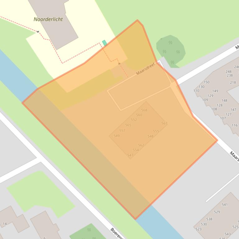 Kaart van postcodegebied 9501EL.