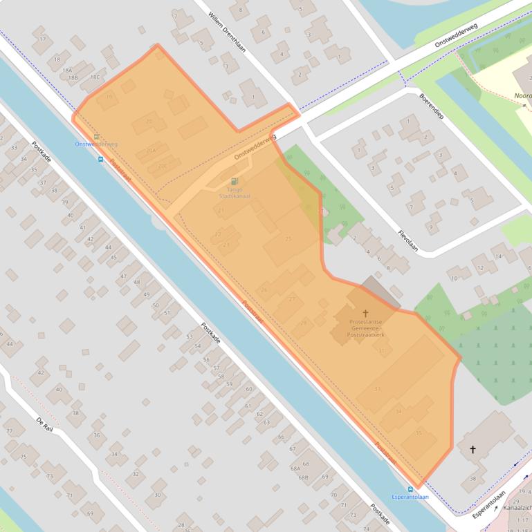 Kaart van postcodegebied 9501ER.