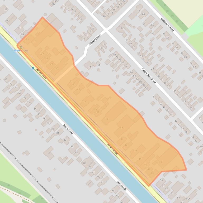 Kaart van postcodegebied 9501GB.