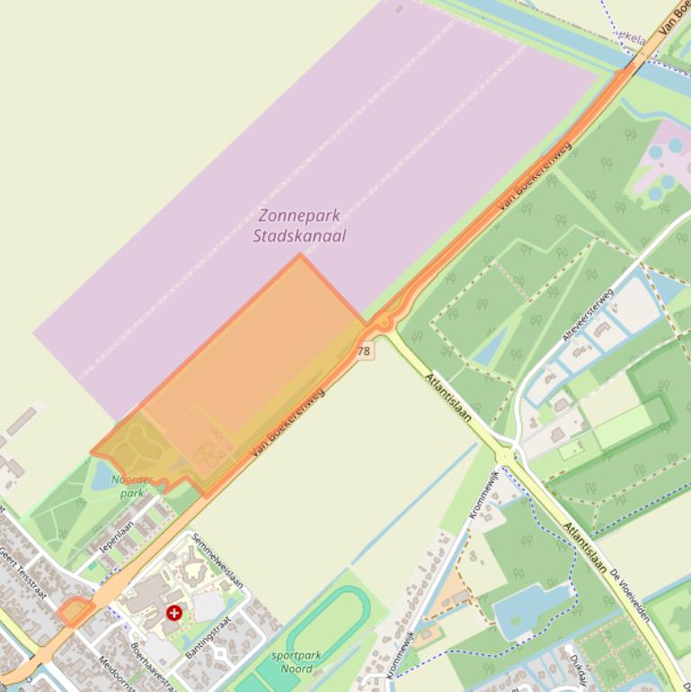 Kaart van postcodegebied 9501GD.