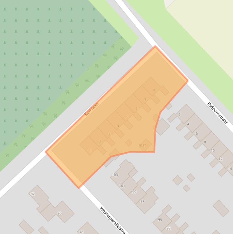 Kaart van postcodegebied 9501GE.