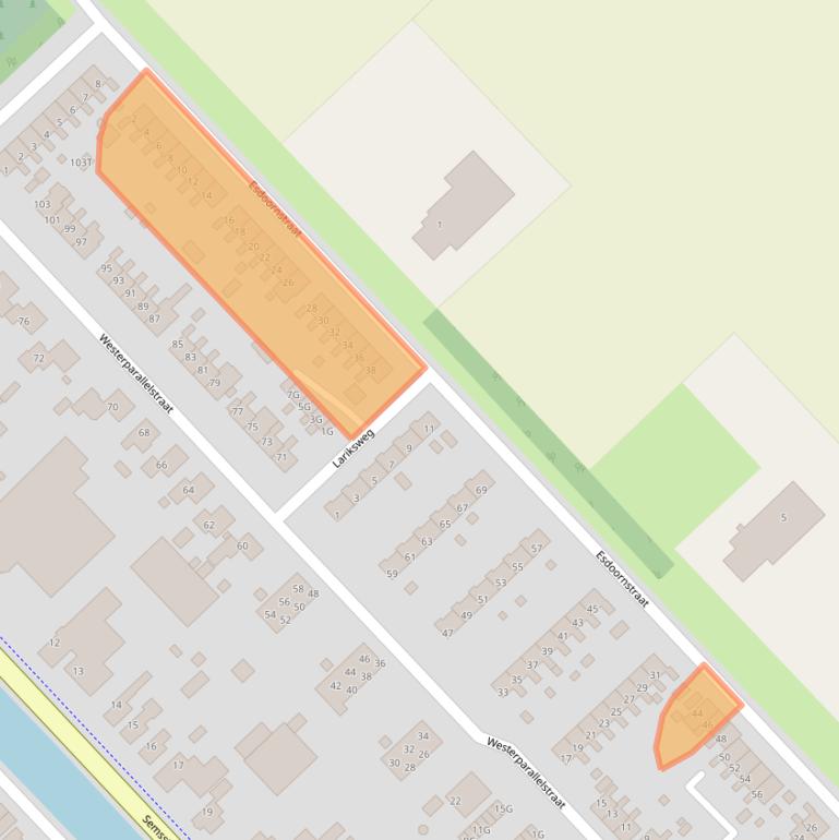 Kaart van postcodegebied 9501GH.