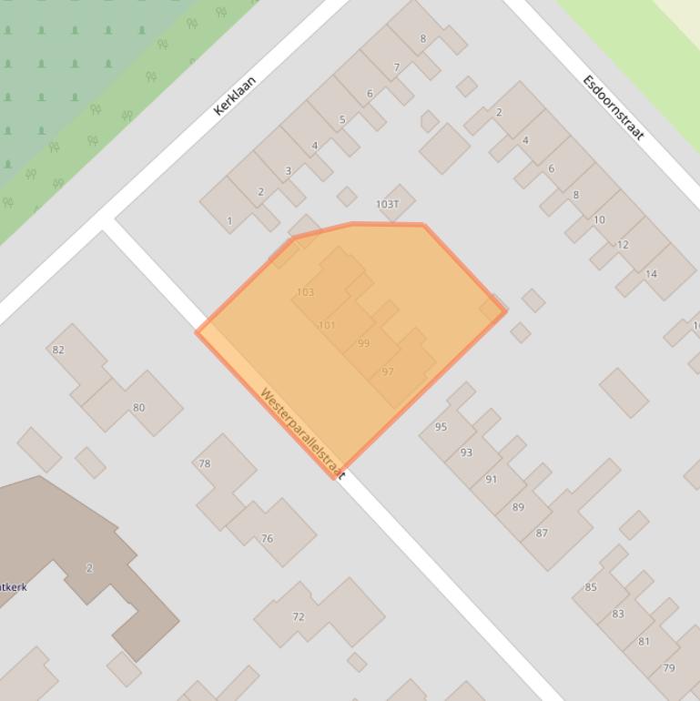 Kaart van postcodegebied 9501GV.