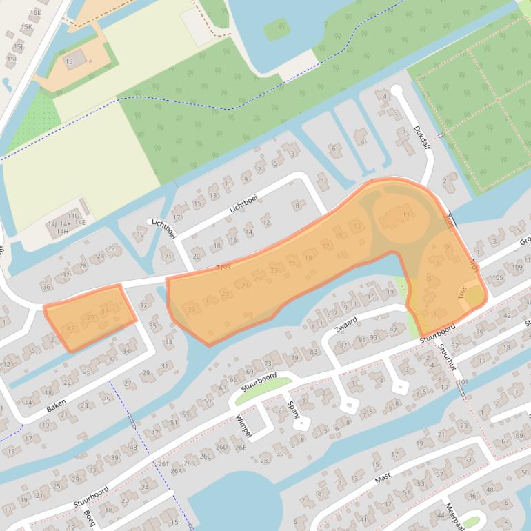 Kaart van postcodegebied 9501JR.