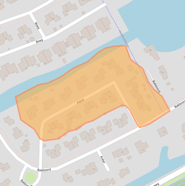 Kaart van postcodegebied 9501JS.