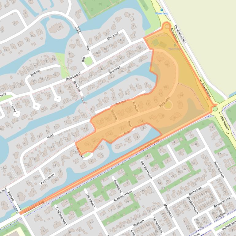 Kaart van postcodegebied 9501KG.