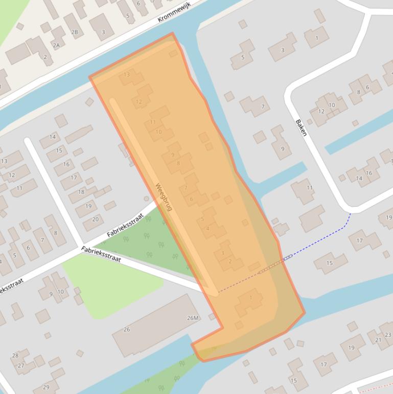 Kaart van postcodegebied 9501KJ.