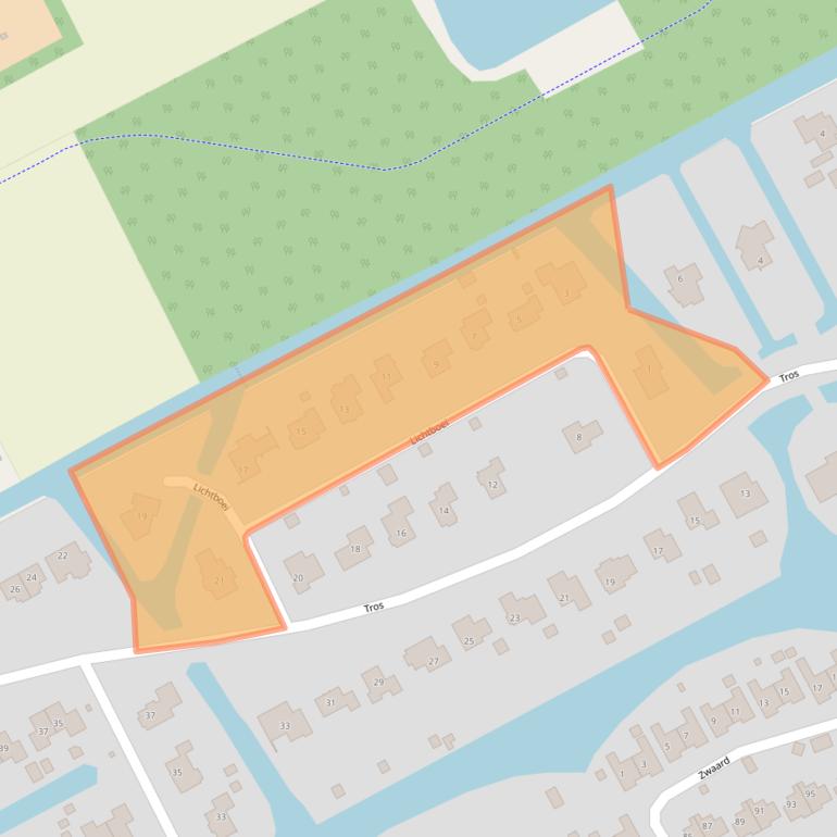 Kaart van postcodegebied 9501KK.