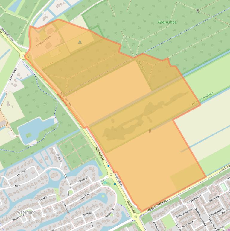 Kaart van postcodegebied 9501LG.