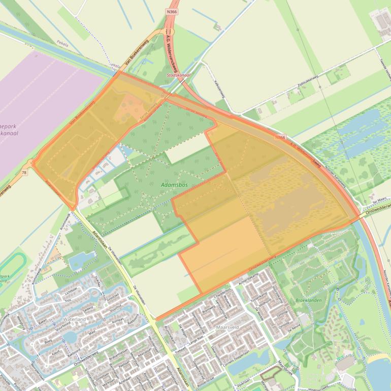 Kaart van postcodegebied 9501LH.