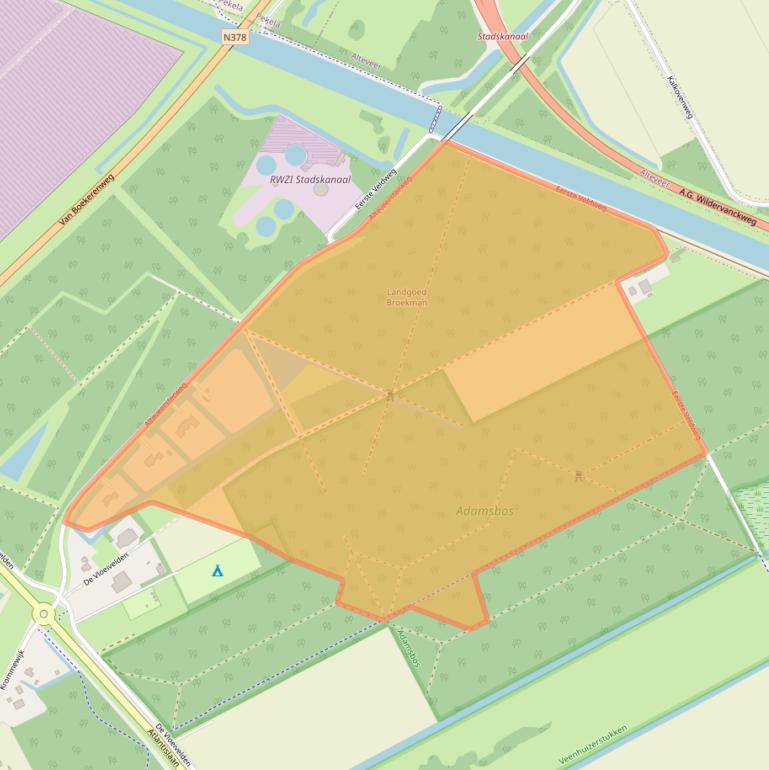 Kaart van postcodegebied 9501LL.