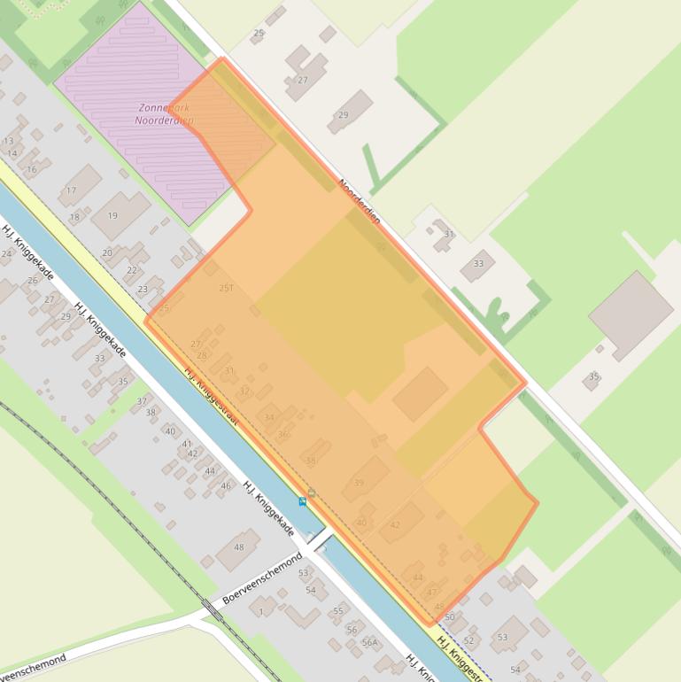 Kaart van postcodegebied 9501NE.