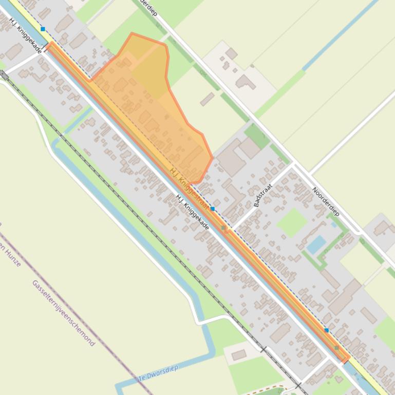 Kaart van postcodegebied 9501NG.