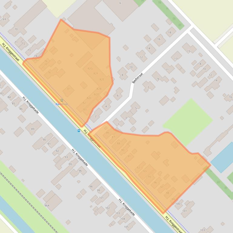 Kaart van postcodegebied 9501NH.