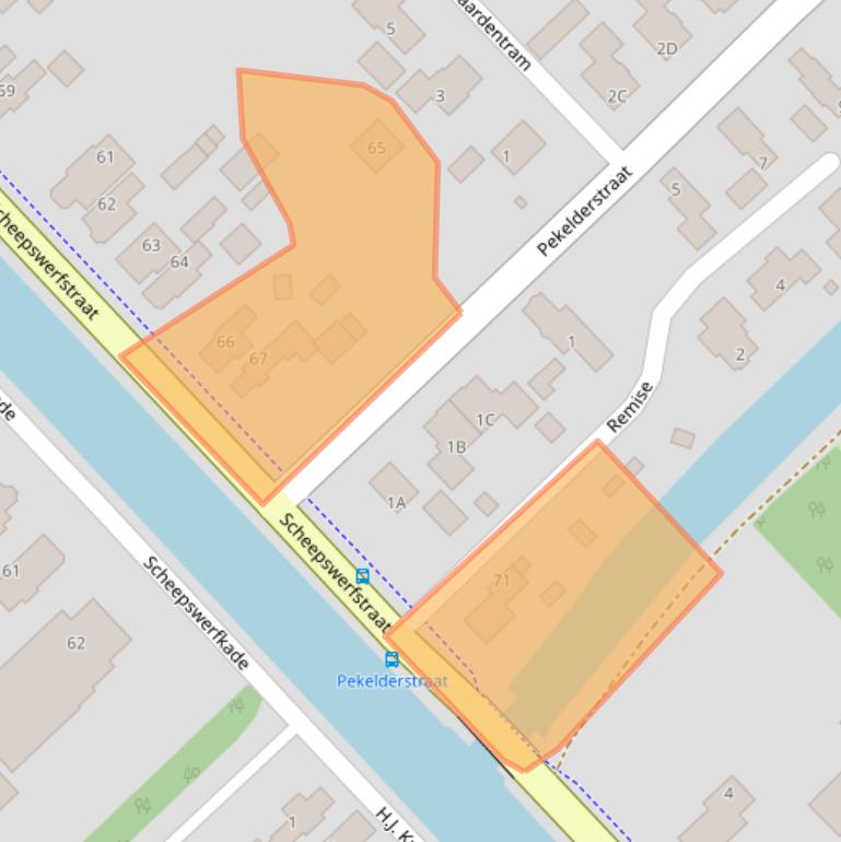 Kaart van postcodegebied 9501NT.