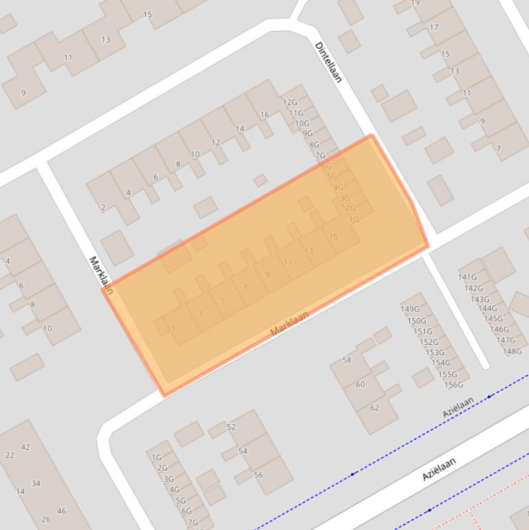 Kaart van postcodegebied 9501PA.