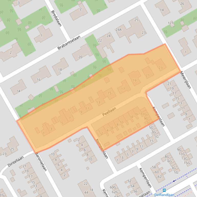 Kaart van postcodegebied 9501PK.