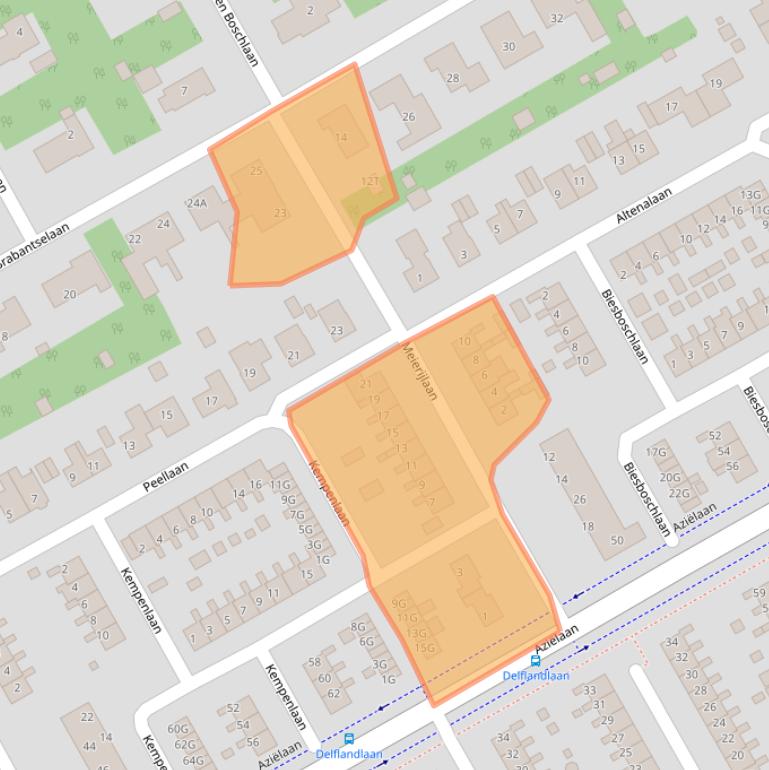 Kaart van postcodegebied 9501PL.