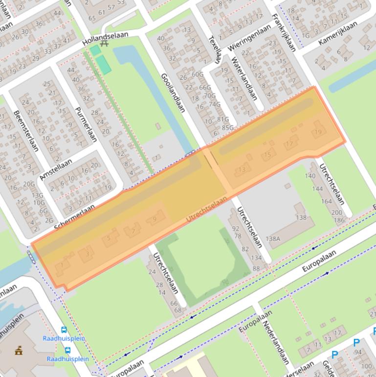 Kaart van postcodegebied 9501PS.