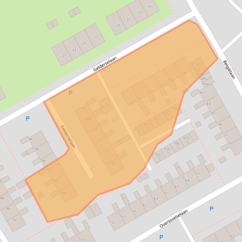 Kaart van postcodegebied 9501RG.