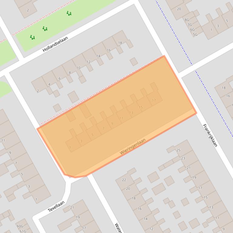 Kaart van postcodegebied 9501RL.