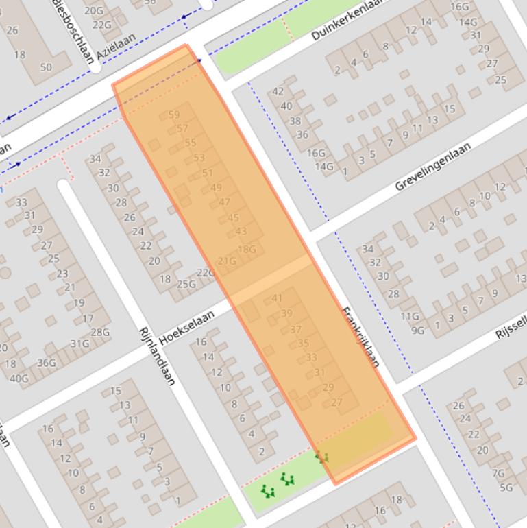 Kaart van postcodegebied 9501RN.