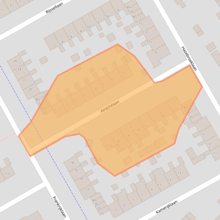 Kaart van postcodegebied 9501RS.