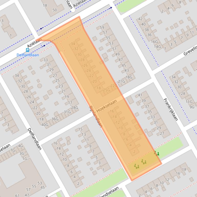 Kaart van postcodegebied 9501SC.