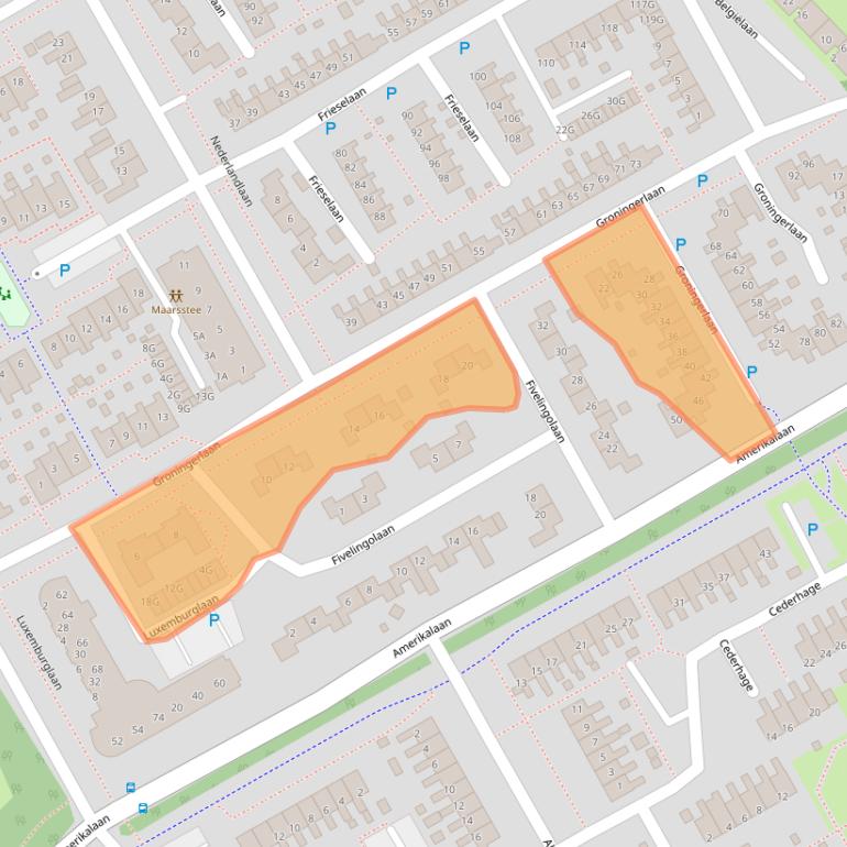 Kaart van postcodegebied 9501SH.