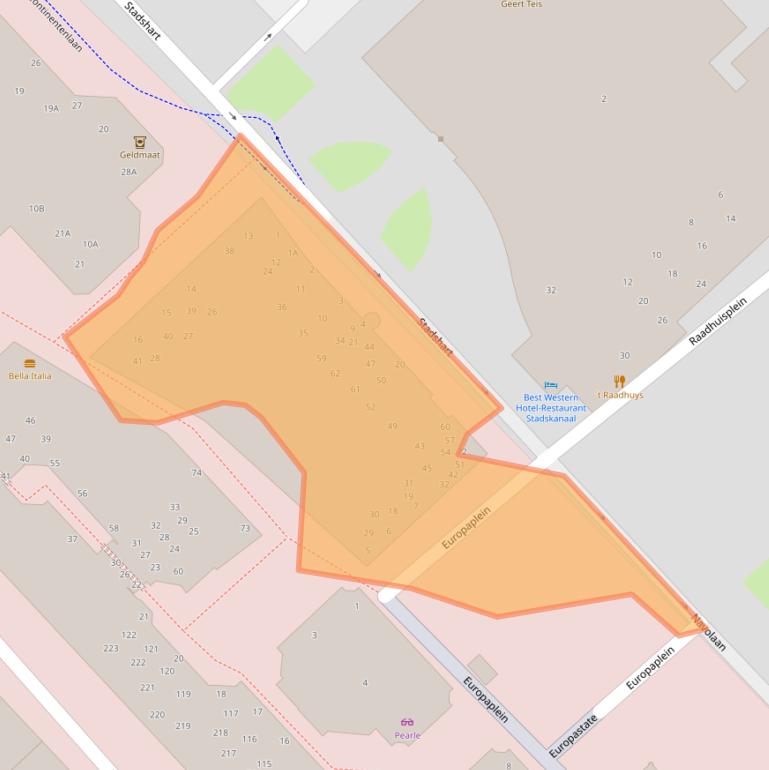 Kaart van postcodegebied 9501SV.